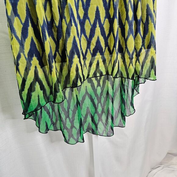 Fox Racing Green Sheer Desire High Low Skirt Size Small - Picture 5 of 14